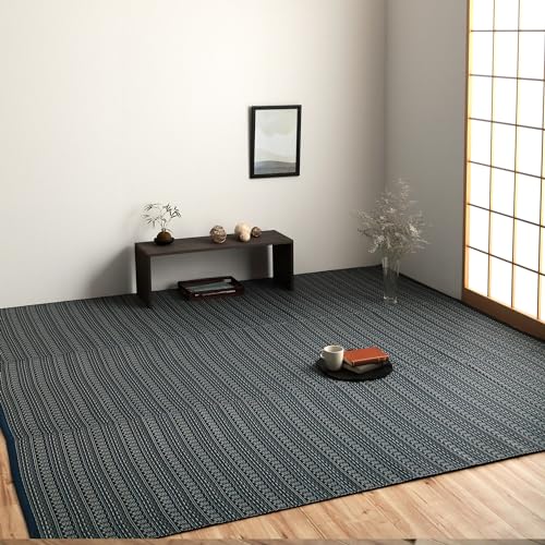 大きさ：261 x 261 糎 (四角四面) イケヒコ 引っ敷き 引っ敷き 日本製 ポリプロピレン 引っ敷き バルカン 日本の首都間4.5畳 米国海軍 洗える 畳 上敷き ござ ゴザ い草調 今めかしい 愛玩動物 犬 猫 汚れた状態に強