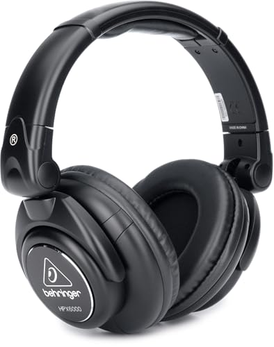 Behringer ヘッドフォン 密閉型 50mmネオジウムドライバ DJ用 3.5mm 6.3mm対応 変換アダプター同梱 HPX6000 ブラック