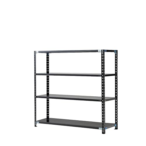 プラス AB 抗菌 スチールラック 耐荷重150kg/段 4段 幅151.2 奥行61.2 高さ150cm AB-15156-4 ブラック 437063