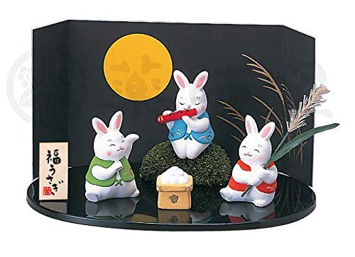 薬師窯(yakushigama) 錦彩 十五夜 うさぎ(お月見の宴)