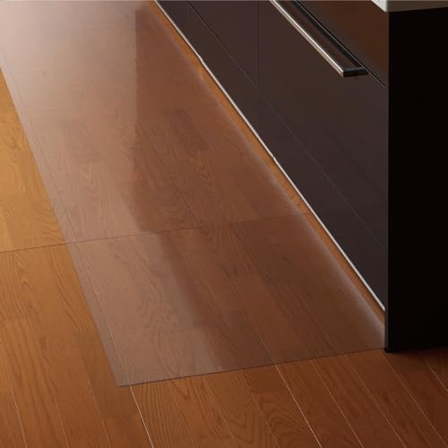 質の高い日本製 Belca(ベルカ) 透明マット キッチンマット 360cm 幅360*奥行60*厚さ0.08cm クリア 保護マット キズ 汚れ 防止 お手入れ簡単 カットOK 床暖房対応 日本製 KM60-360-1E