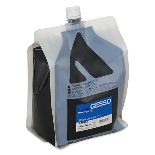 ホルベイン アクリリックメディウム AM506 2000ml ブラックジェッソ〈黒色地塗り材 標準粒子タイプ〉 14506