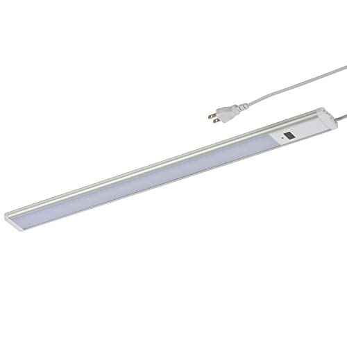 サイズ：（約）長さ602×高さ14×奥行49mm オーム電機 LEDエコスリム センサースイッチ式ライト 9W 昼光色 LT-NLEST09D-HS 06-4186 OHM