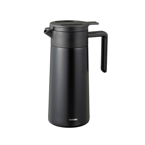 HARIO(ハリオ) セラミックコーティング 真空 二重 保温ポット 実用容量 800ml コーヒーサーバー ブラック CHP-800-B