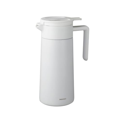 HARIO(ハリオ) セラミックコーティング 真空 二重 保温ポット 実用容量 800ml コーヒーサーバー ホワイト CHP-800-W