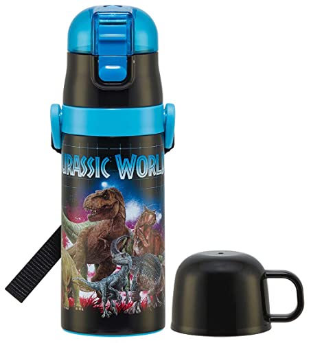 スケーター(Skater) 水筒 子供用 2WAY 直飲み 420ml コップ飲み 350ml ジュラシックワールド 23 男の子 小容量 ステンレス 保温保冷 軽量 waterbottle スポーツボトル キッズ こども 水瓶 SKDC3-A