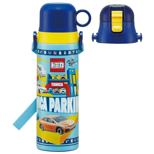 スケーター(Skater) 子供用 2way ステンレス 水筒 直飲み 580ml コップ飲み 570ml トミカ 24 子供に優しい軽量タイプ 男の子 かっこいい SKDC6-A
