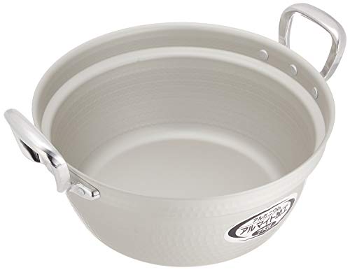 遠藤商事 TKG 料理鍋 両手 30cm アルミ製 アルマイト加工で直ぐに使えて変色しにくく、腐食に強い 外径*深さ(mm)317*140 容量(L)7.2 業務用 AEV1703 6,709円