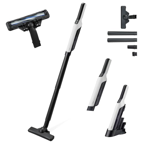 サンカ 充電式 スリム スティッククリーナー 掃除機 軽量 ホワイト SSC-401 (幅24*奥行110*高さ9cm) コードレス コードレス掃除機 スティック型 小型 コンパクト ハンディクリーナー コードレス