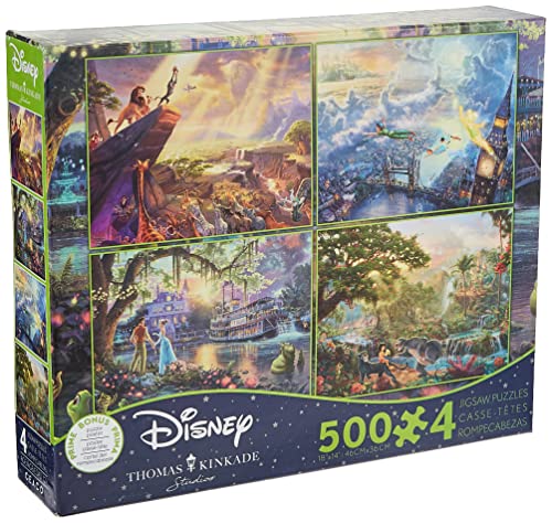 Disney(ディズニー) クラシックパズルセット　500ピース*4　 ライオンキング ティンカーベルとピーターパン プリンセスと魔法のキス ジャングル・ブック 並行画像