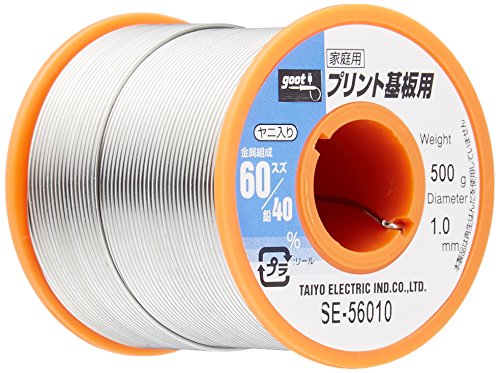 太洋電機実業(goot) 鉛入り口・入口はんだ φ1.0* 錫60%/鉛40% 500g木管巻 ヤニ入り口・入口 SE-56010 日本製