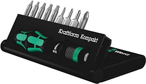 WERA ヴェラ 10点組 クラフトフォームコンパクトドライバーハンドル・ビットセット 容れもの付 135942