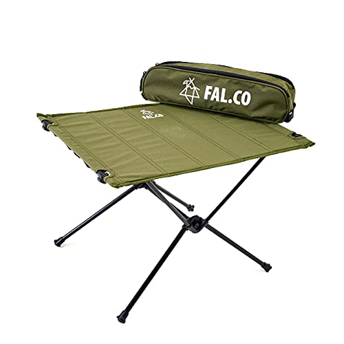 FAL.CO (ファルコ) パウダーコンパクト 折り畳み 速見表 軽さ 難民キャンプ アウトドア 40*60糎 耐荷重35kg (Khaki) チェア・テーブル・レジャーシート-スポーツ・アウトドア-テーブル