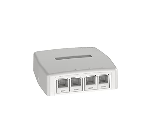 パンドウイット Cat6Aローゼットボックスキット シャッター付き添い人 4個口白 JOQ4H6A00