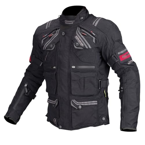 コミネ(KOMINE) バイク用 ジャケット プロテクトフルイヤーツーリングジャケット ブラック L JK-593 1160 オールシーズン向け 防水 防寒 CE規格 プロテクター