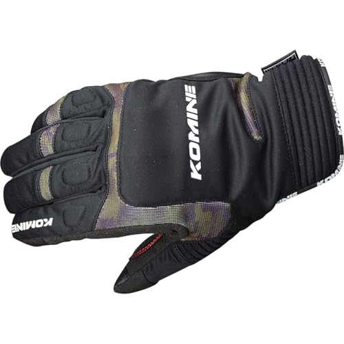 コミネ(KOMINE) バイク用 グローブ ウインターグローブ-カルタゴ Black/Wood Camo XL GK-801 1010 秋冬春向け 防水 防寒 プロテクター ストレッチ素材