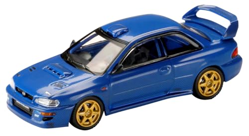 HJ64 1/64 スバル インプレッサ 22B STi Version (GC8) Rally Base Car CARBON BLUE 完成品 HJ647041BL