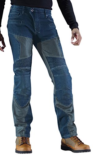 [KOMINE] バイク用 パンツ スーパーフィットプロテクトメッシュジーンズ WJ-739S 春夏秋向け メッシュ素材CE規格レベル2 ストレッチ素材プロテクター 07-739 IndigoBlue L