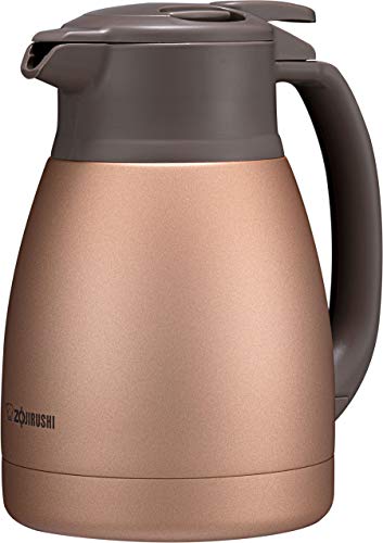 象印マホービン ステンレスポット 1.0L ポット 卓上 広口約6.5cm ステンレス真空2重まほうびん 保温・保冷 マットカッパー SH-HC10-NU