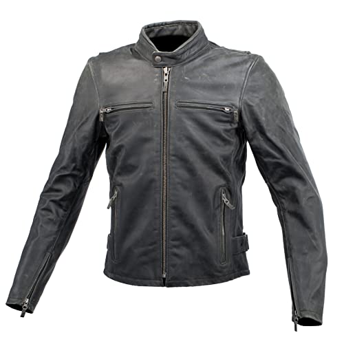 コミネ(KOMINE) バイク用 ジャケット シングルライダースレザー 本革 牛革 ジャケット アウター Black/L 02-534｜BeLugastore