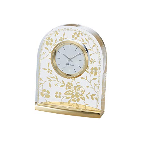 色:03:置時計(ドーム型) Noritake ノリタケ 置時計 高さ約8.5cm・幅約6.5cm・奥行き約2.5cm ローズゴールド 1個 ゴールド アクリル MC10/AC-CL