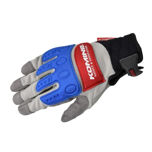 コミネ(KOMINE) バイク用 グローブ インストラクターグローブプロEX POLICEPRO Grey/Red M GK-134 725 春夏秋向け