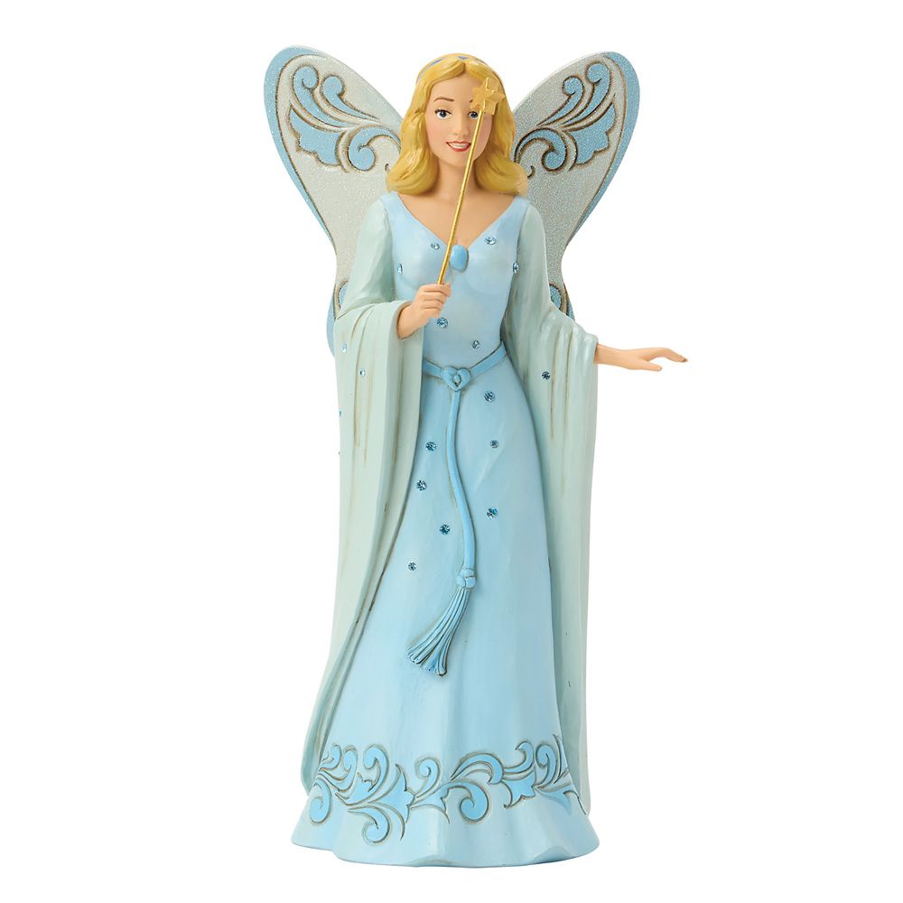 【取寄せ】 ディズニー Disney US公式商品 ピノキオ フェアリーズ ティンカーベル 置物 フィギュア ジムショア 人形 おもちゃ [並行輸入品] The Blue Fairy ''A Spark of Magic'' Figure by Jim Shore ??Pinocchio グッズ ストア プレゼント ギフト クリスマス 誕生日 人気｜ビーマジカル店