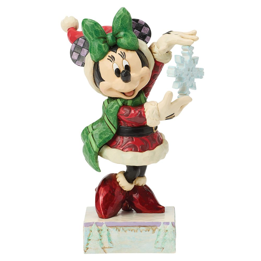 【取寄せ】 ディズニー Disney US公式商品 ミニーマウス ミニー 置物 フィギュア ジムショア 人形 おもちゃ [並行輸入品] Minnie Mouse ''Snow Unique'' Figure by Jim Shore グッズ ストア プレゼント ギフト クリスマス 誕生日 人気｜ビーマジカル店