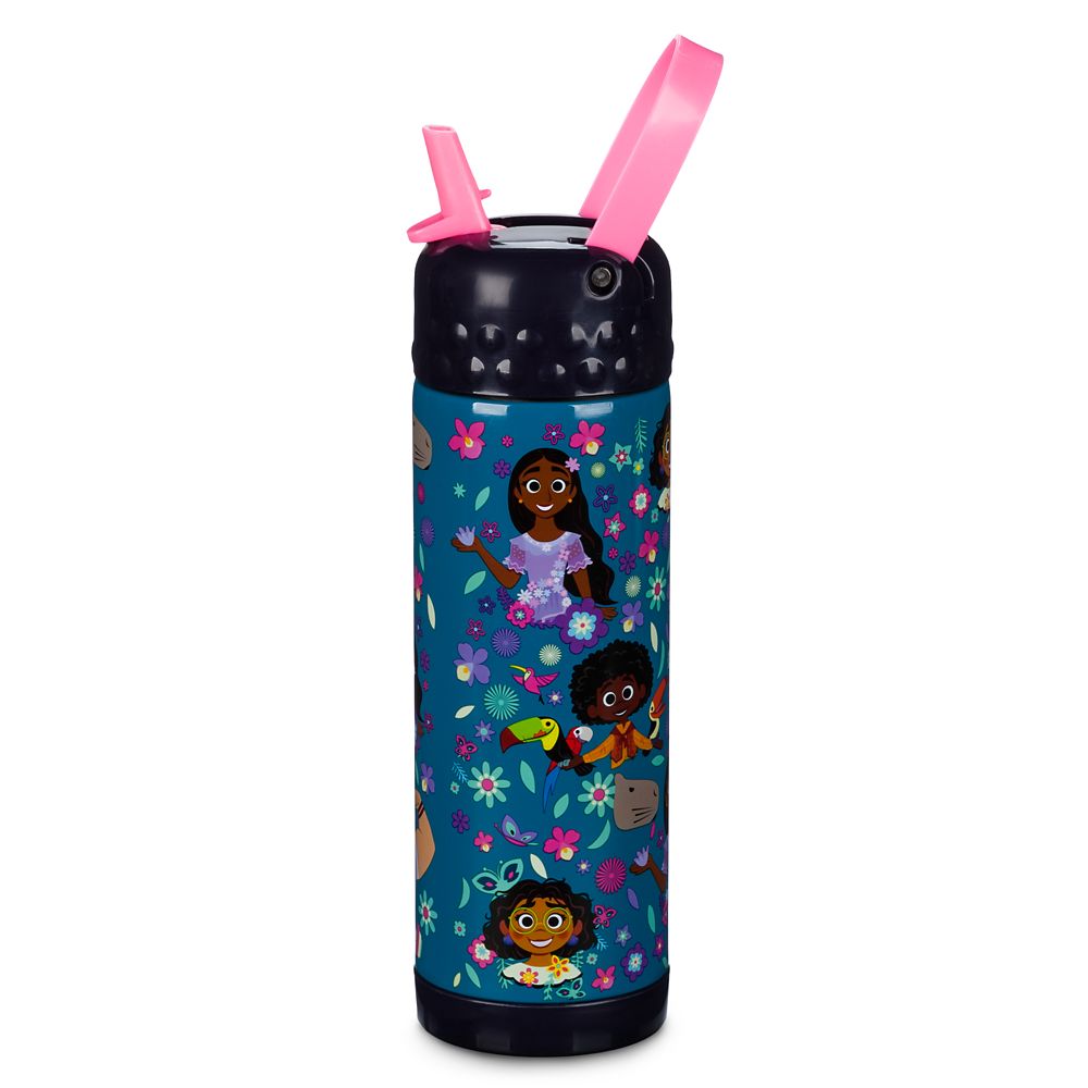 【取寄せ】 ディズニー Disney US公式商品 ミラベルと魔法だらけの家 水筒 ウォーターボトル ストロー ボトル ステンレス製 [並行輸入品] Encanto Stainless Steel Water Bottle with Built-In Straw グッズ ストア プレゼント ギフト クリスマス 誕生日 人気画像