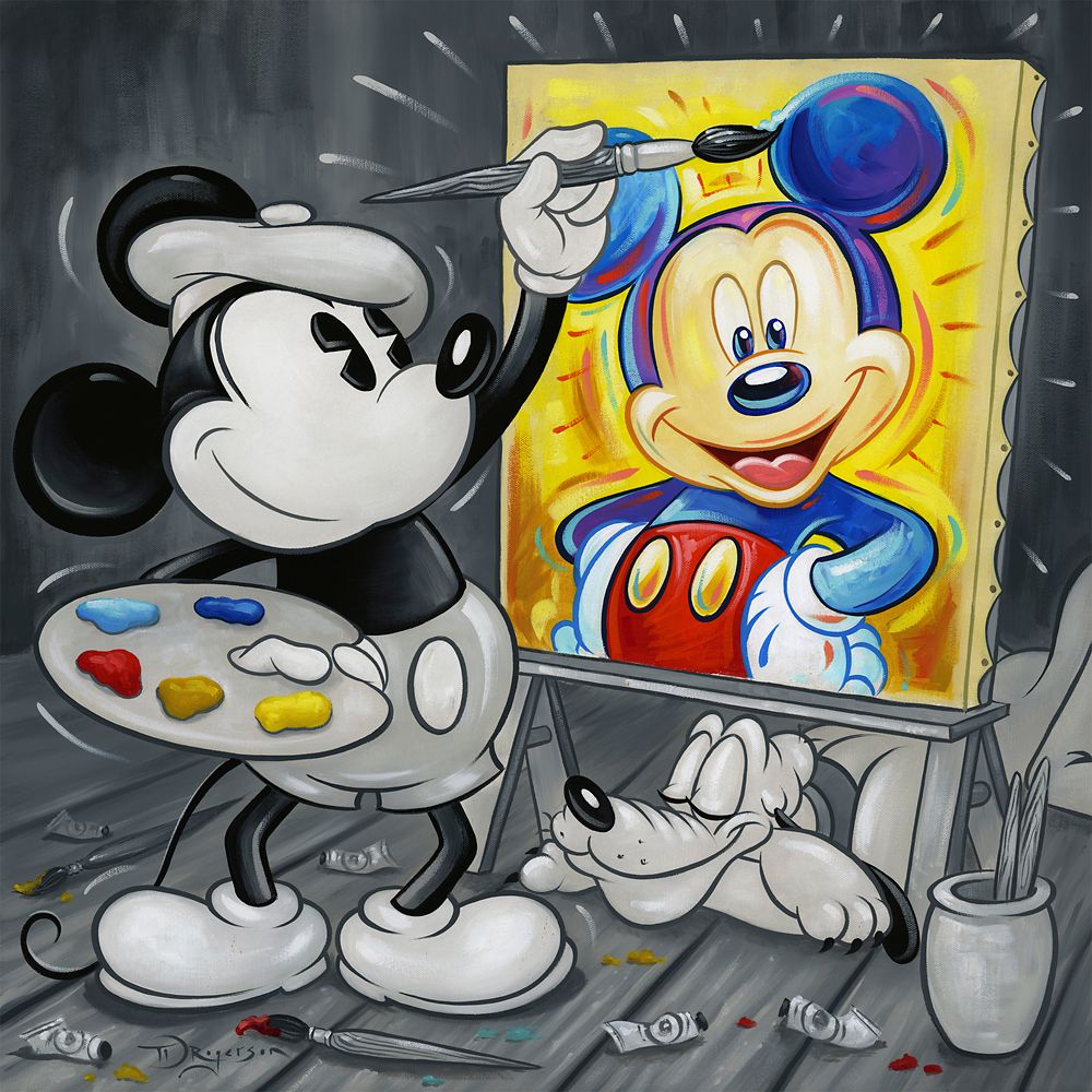 【取寄せ】 ウォルトディズニー Disney US堅苦しさ商いもの ミッキーマウス パディ ティムロジャーソン 制限事項版 制限事項 帆布 [並行輸入品] Mickey Mouse \u0027\u0027Mickey Paints Mickey\u0027\u0027 Canvas Artwork by Tim Rogerson ? Limited Edition 差し上げ物 差し上げ物 クリスマス 生まれ落ちる日 一般受け