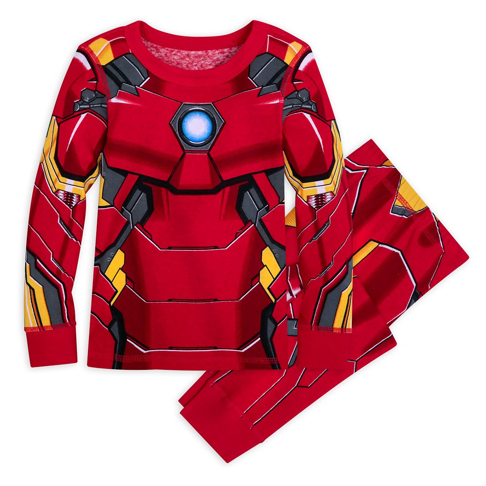 【取寄せ】 ウォルトディズニー Disney US堅苦しさ商いもの アイアンマン マーベル 赤ちゃん キッズ 御姉さん お坊っちゃん パジャマ 寝巻き お部屋着 服 お召しもの お召しもの お召しもの コスプレ ハロウィン 頭光ウィーン まっ暗がりで光る  [並行輸入品] Iron Man Costume Glow-インチ-the-Dark PJ PALS for Kids グ