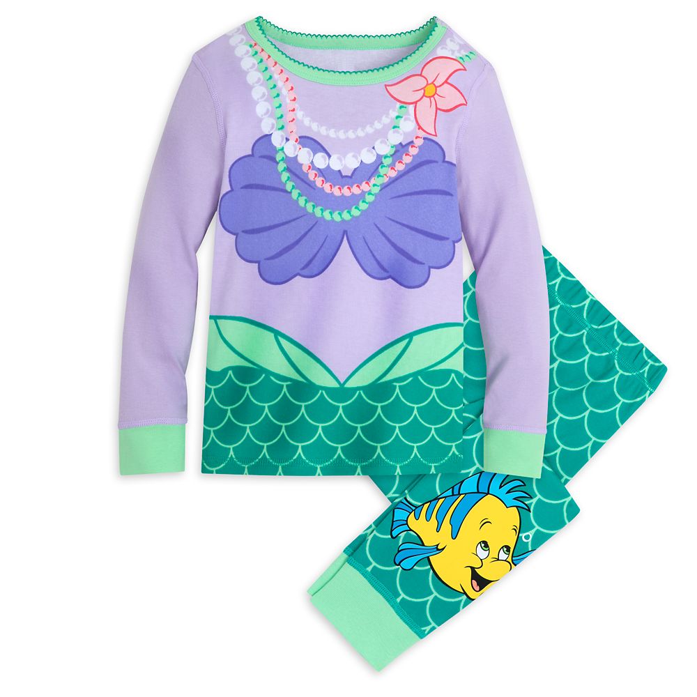 【取寄せ】 ウォルトディズニー Disney US堅苦しさ商いもの リトル人魚 蟻エル Ariel 妃殿下 赤ちゃん キッズ 御姉さん お坊っちゃん パジャマ 寝巻き お部屋着 服 お召しもの お召しもの お召しもの コスプレ ハロウィン 頭光ウィーン  [並行輸入品] Ariel Costume PJ PALS for Kids ? The Littl