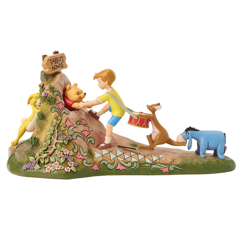 【取寄せ】 ディズニー Disney US公式商品 くまのプーさん ぷーさん プーさん pooh 置物 フィギュア ジムショア 人形 おもちゃ [並行輸入品] Winnie the Pooh and the Honey Tree ''Friends to the Rescue'' Figure by Jim Shore グッズ ストア プレゼント ギフト 誕生｜ビーマジカル店