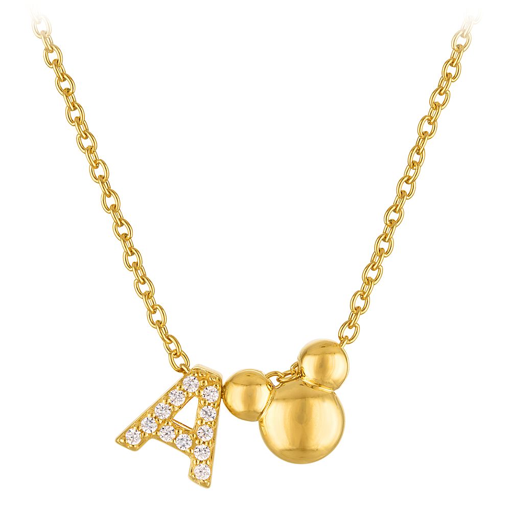 【取寄せ】 ディズニー Disney US公式商品 ミッキーマウス ミッキー ネックレス ジュエリー アクセサリー レベッカフック [並行輸入品] Mickey Mouse Icon Initial Slide Necklace by Rebecca Hook ? Gold グッズ ストア プレゼント ギフト 誕生日 人気｜ビーマジカル店