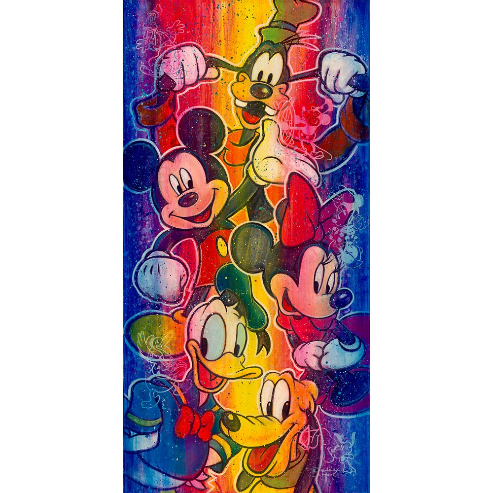 【取寄せ】 ディズニー Disney US公式商品 ミッキーマウス ミッキー 限定版 限定 キャンバス キャンバスアート 絵画 絵 アート インテリア 壁 装飾 デザイン [並行輸入品] Mickey Mouse and Friends ''How Far We've Come'' Gallery Wrapped Canvas by Stephen Fishwic｜ビーマジカル店 38,414円