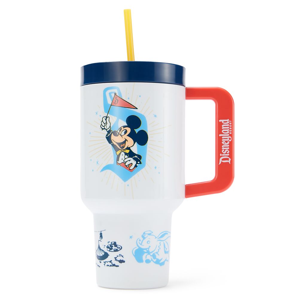 【取寄せ】 ディズニー Disney US公式商品 ミッキーマウス ミッキー ディズニーランド ストロー カップ コップ 食器 ストロー付き [並行輸入品] Mickey Mouse and Friends 34 oz.Travel Cup with Straw ? Disneyland 70th Anniversary グッズ ストア プレゼント ギフ｜ビーマジカル店