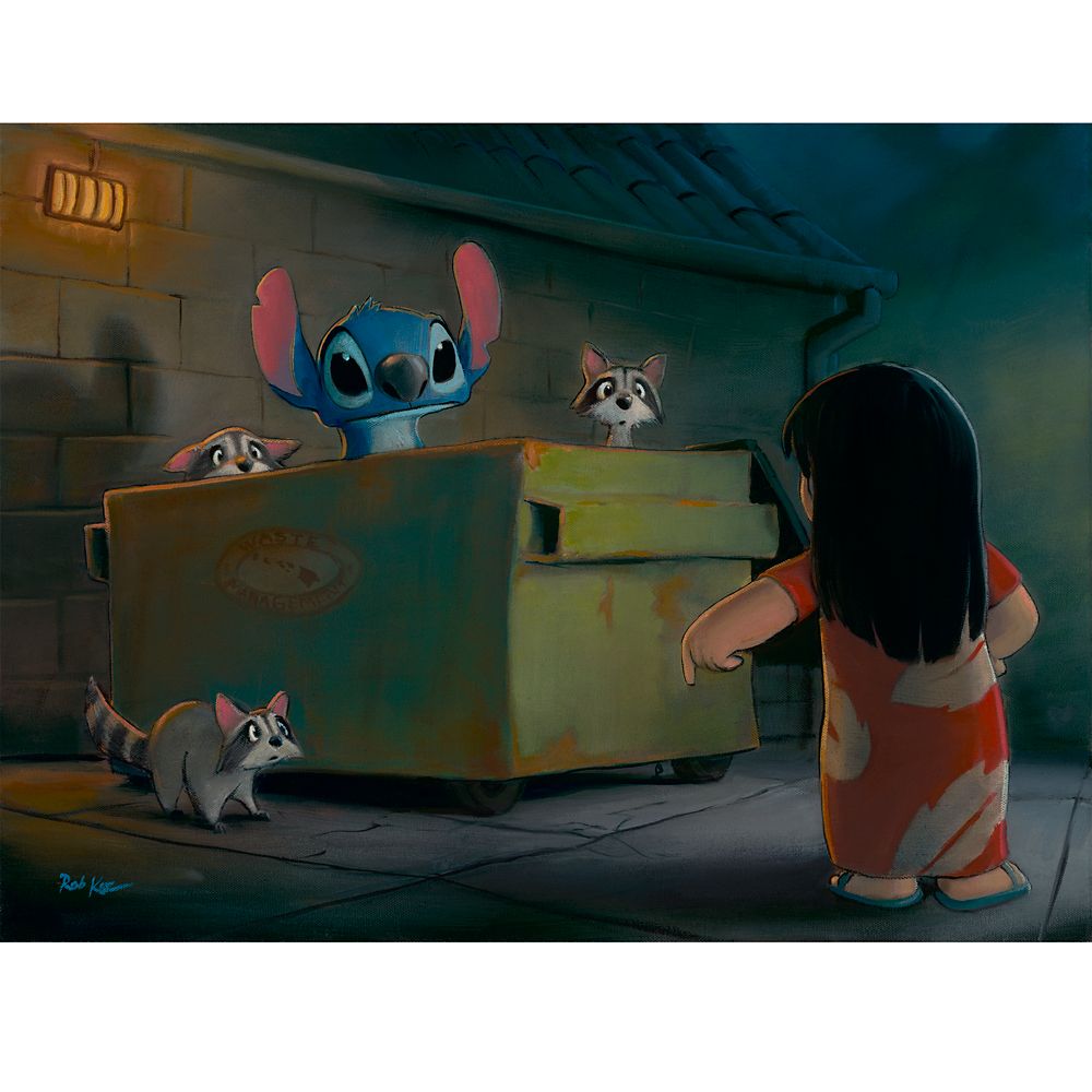 【取寄せ】 ディズニー Disney US公式商品 スティッチ リロとスティッチ リロ 限定版 限定 キャンバス キャンバスアート 絵画 絵 アート インテリア 壁 装飾 デザイン [並行輸入品] Lilo & Stitch ''Diving'' Gallery Wrapped Canvas by Rob Kaz ? Limited Edition グ｜ビーマジカル店