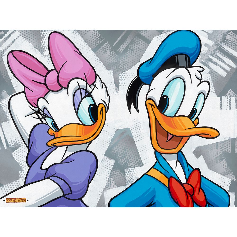 【取寄せ】 ディズニー Disney US公式商品 デイジーダック デイジー Daisy Duck ドナルドダック ドナルド Donald 限定版 限定 キャンバス キャンバスアート 絵画 絵 アート インテリア 壁 装飾 デザイン [並行輸入品] Donald and Daisy Duck ''Quite a Couple'' Galler｜ビーマジカル店