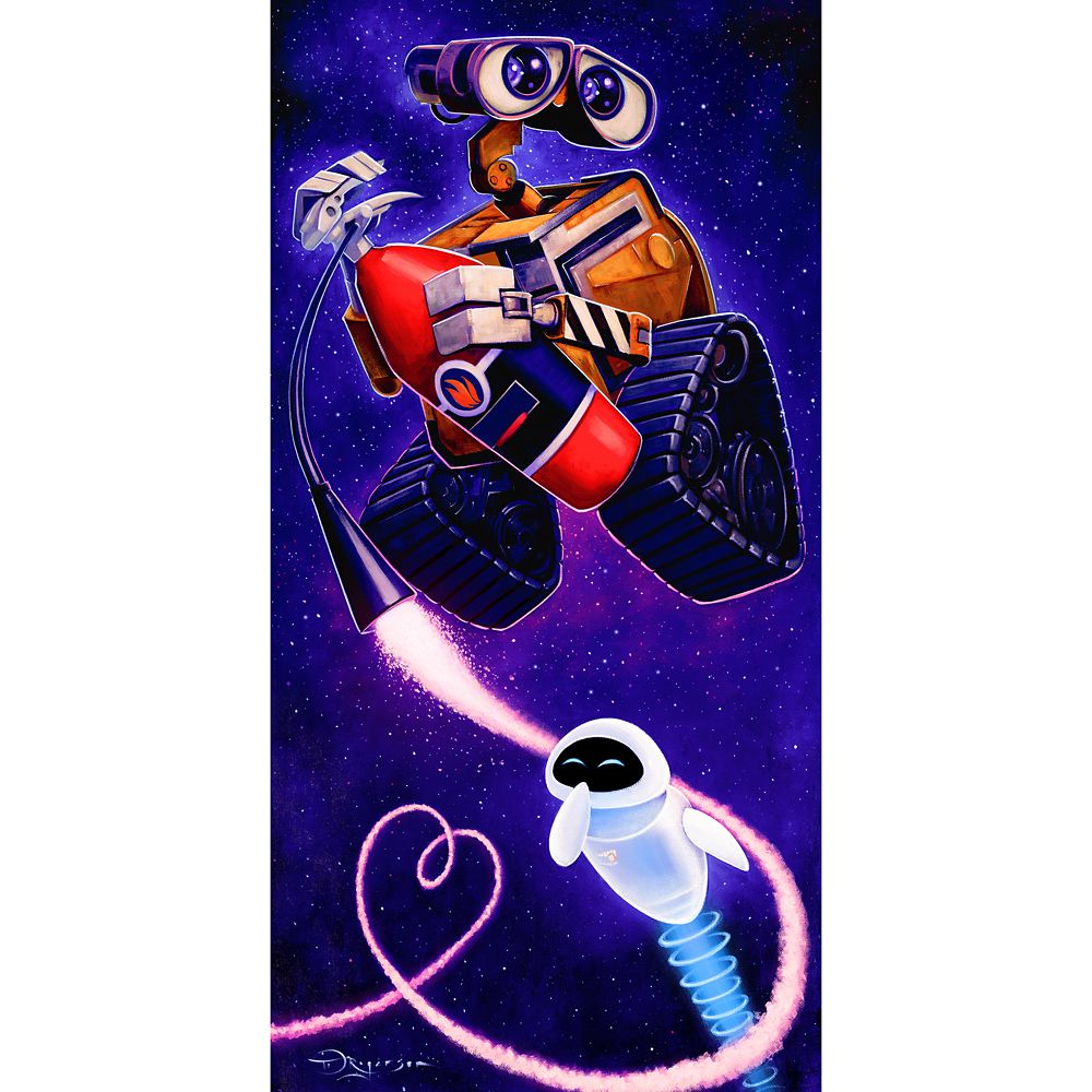 【取寄せ】 ディズニー Disney US公式商品 ウォーリー WALL-E 限定版 ティムロジャーソン 限定 キャンバス [並行輸入品] WALL?E ''WALL?E and EVE'' Canvas Artwork by Tim Rogerson ? Limited Edition グッズ ストア プレゼント ギフト 誕生日 人気｜ビーマジカル店