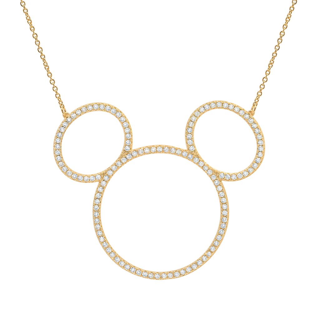 【取寄せ】 ディズニー Disney US公式商品 ミッキーマウス ミッキー ネックレス ジュエリー アクセサリー イエロー ゴールド クリスル CRISLU [並行輸入品] Mickey Mouse Icon Silhouette Necklace by ? Yellow Gold グッズ ストア プレゼント ギフト クリスマス 誕生日 人｜ビーマジカル店