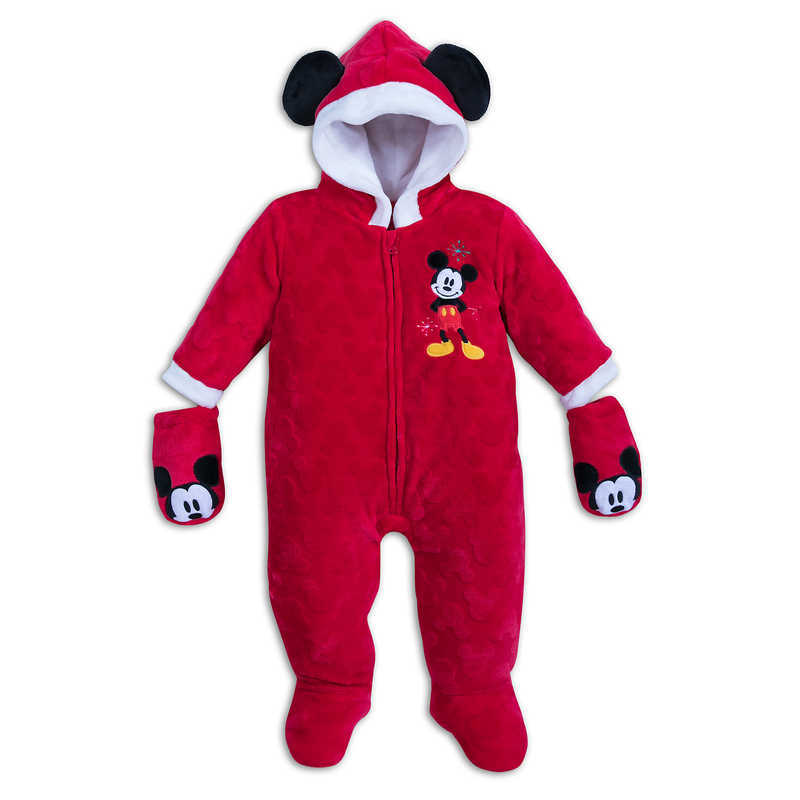 楽天市場 1 2日以内に発送 ディズニー Disney Us公式商品 ミッキーマウス ミッキー ベビー ベビー服 カバーオール ロンパース サンタ コスチューム 衣装 赤ちゃん 幼児 女の子 男の子 並行輸入品 Mickey Mouse Holiday Snuggle Suit For Baby グッズ ストア