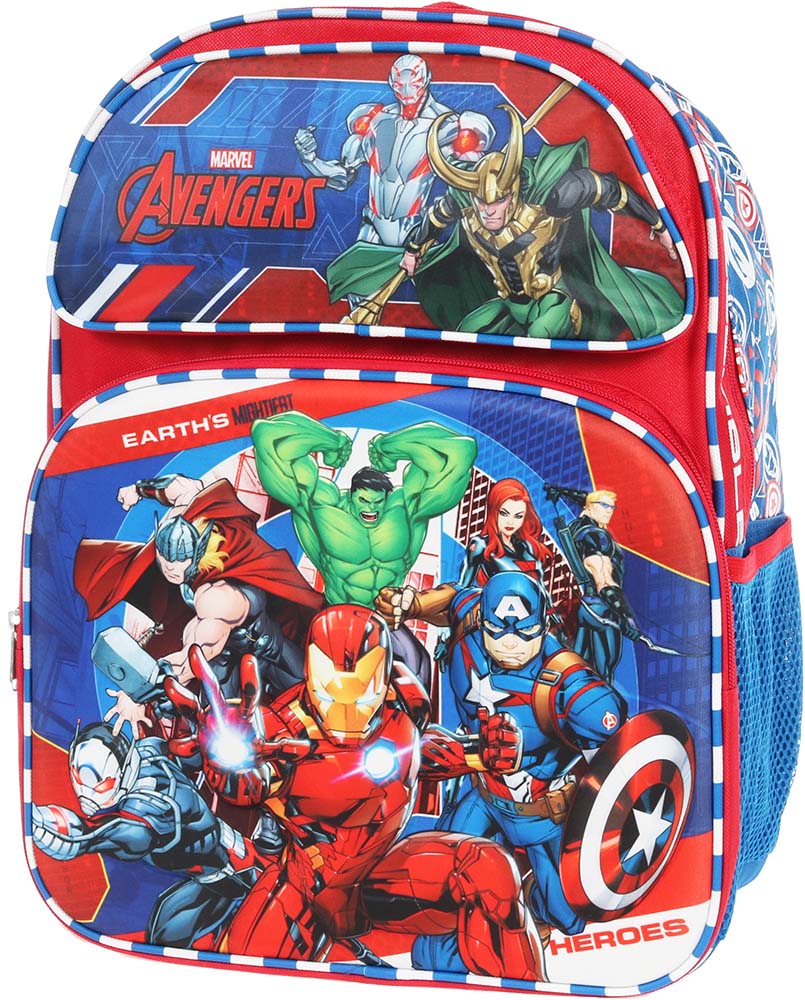 【あす楽】【L】 ディズニー Disney マーベル アベンジャーズ リュック リュックサック 旅行 バッグ バックパック 鞄 かばん アイアンマン キャプテンアメリカ ハルク ソー 男の子 子供 子供用 男子 男児 ボーイズ キッズ [並行輸入品] Avengers backpack 16'' クリ画像
