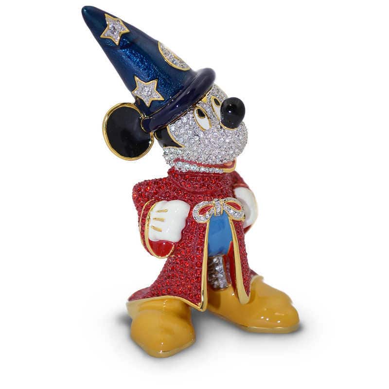楽天市場 取寄せ ディズニー Disney Us公式商品 ミッキーマウス ミッキー アリバスブラザーズ フィギュア 置物 人形 ジュエリー 大サイズ 魔法使い ソーサラー 並行輸入品 Sorcerer Mickey Mouse Jeweled Figurine By Arribas Large グッズ ストア プレゼント