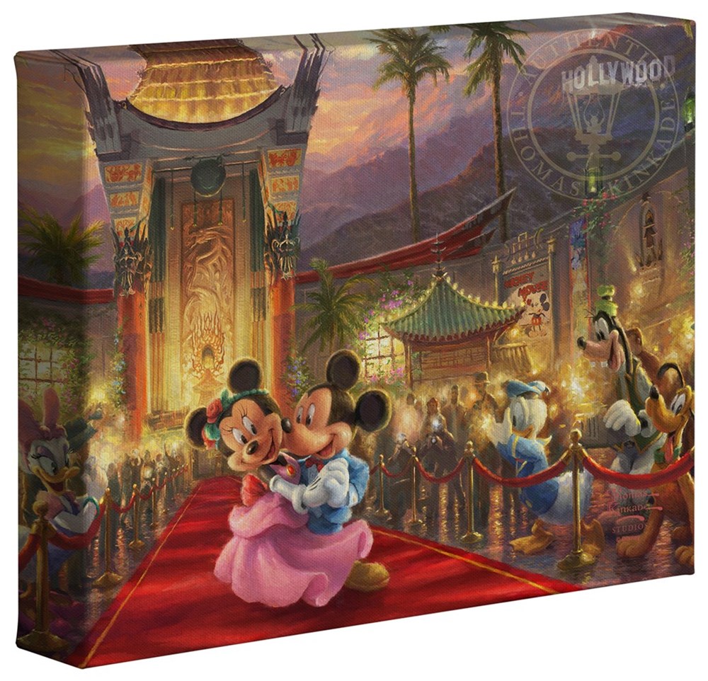 全国宅配無料 取寄せ ディズニー Disney ミッキーマウス ミッキー ミニーマウス ミニー 大きさ 3cm X 25 4cm 絵画 絵 アート キャンバス インテリア 装飾 デザイン 壁 Thomas Kinkade トーマスキンケード 並行輸入品 Thomas Kinkade Mickey And Minnie In