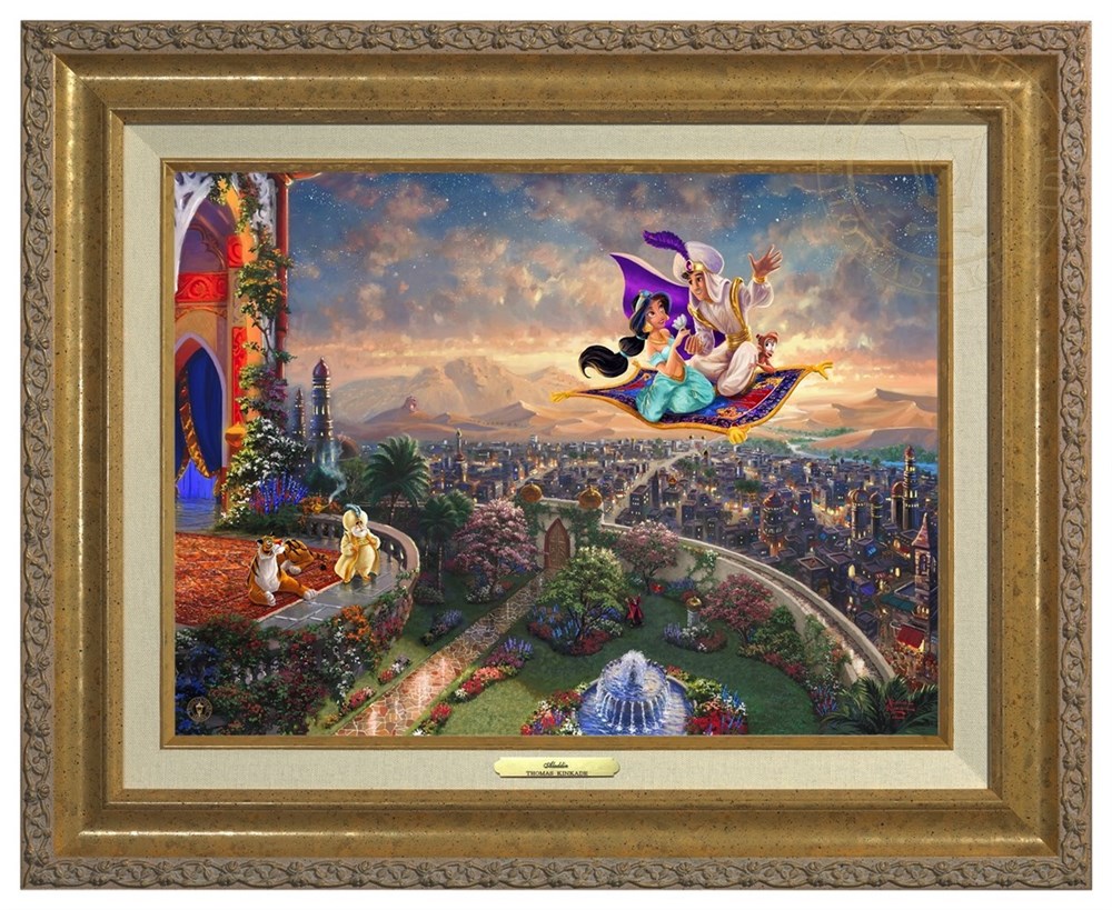 値段が激安 その他 Kinkade Thomas Frame Gold フレーム付き 額付き 壁 デザイン 装飾 インテリア キャンバス アート 絵 絵画 プリンセス ジャスミン アラジン Disney ディズニー 取寄せ トーマスキンケード グ Frame Gold Classic Canvas Aladdin Kinkade