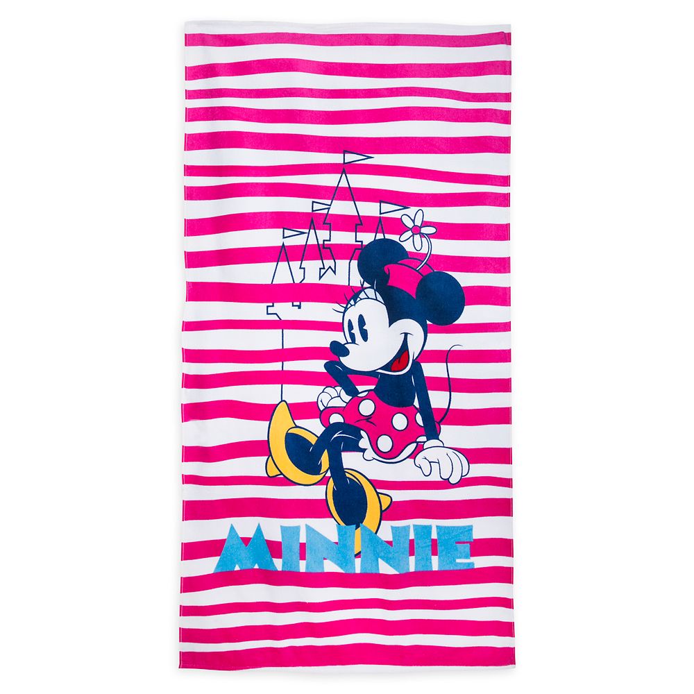 楽天市場 取寄せ ディズニー Disney Us公式商品 ミニーマウス ミニー タオル 布巾 ビーチタオル バスタオル 並行輸入品 Minnie Mouse Beach Towel グッズ ストア プレゼント ギフト クリスマス 誕生日 人気 ビーマジカル楽天市場店
