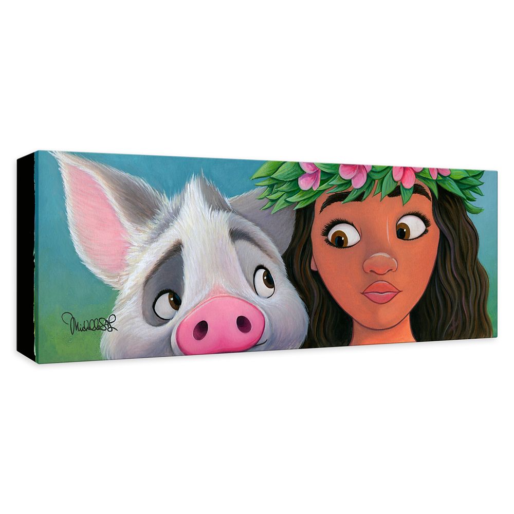 最安 取寄せ ディズニー Disney Us公式商品 モアナと伝説の海 モアナ ワイアリキ 限定版 限定 キャンバス 絵画 アート インテリア 絵 飾り アートワーク 並行輸入品 Moana S Sidekick Gicl E On Canvas By Michelle St Laurent Limited Edition グッズ ストア