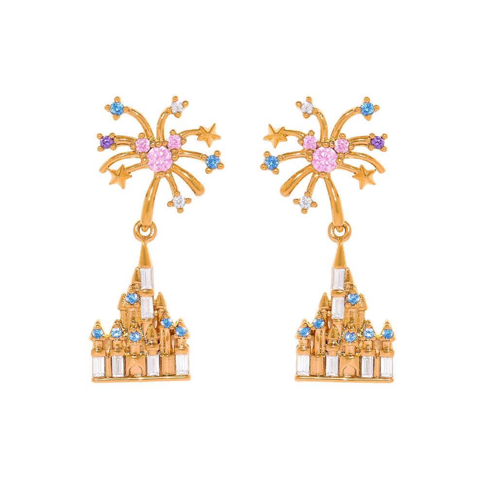 【取寄せ】 ディズニー Disney US公式商品 ファンタジーランド Fantasyland 女の子 ガールズ 子供 ピアス ジュエリー アクセサリー 城 キャッスル [並行輸入品] Fantasyland Castle Fireworks Dangle Earrings by Girls Crew グッズ ストア プレゼント ギフト クリスマ｜ビーマジカル店