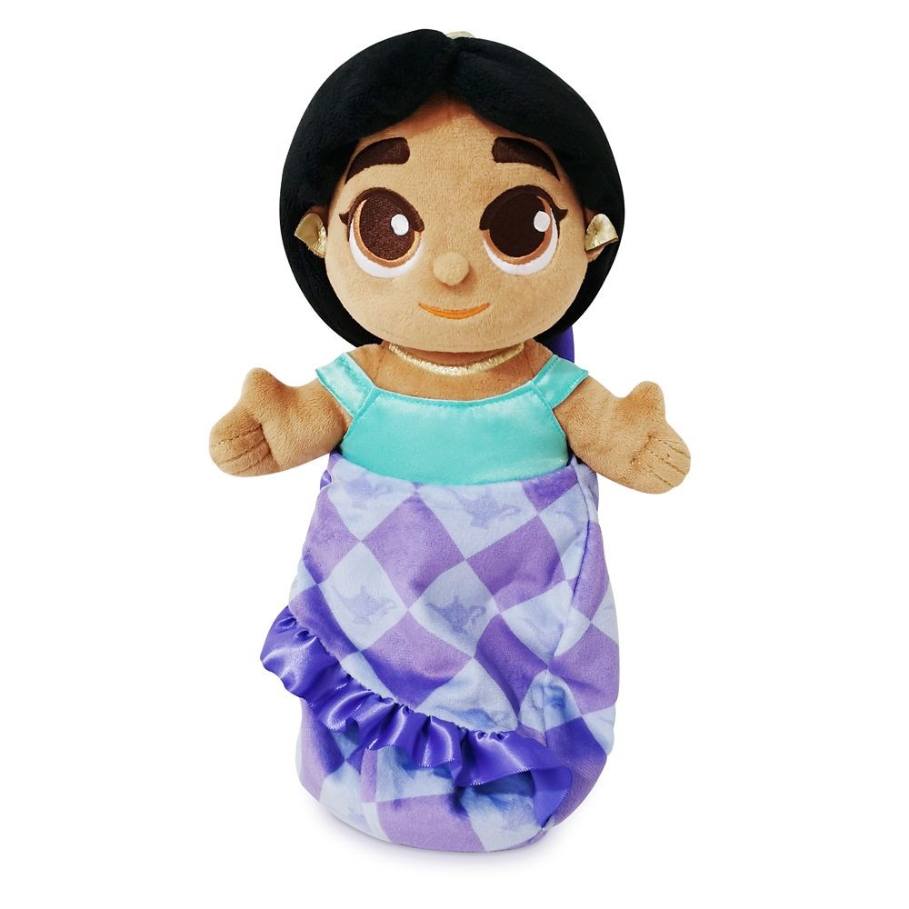 即納特典付き 取寄せ ディズニー Disney Us公式商品 アラジン ジャスミン プリンセス バッグ 鞄 ポーチ 手提げ バック かばん 小サイズ ぬいぐるみ 人形 おもちゃ ドール フィギュア 25cm 並行輸入品 Babies Jasmine Plush Doll In Pouch Small 10 グッズ