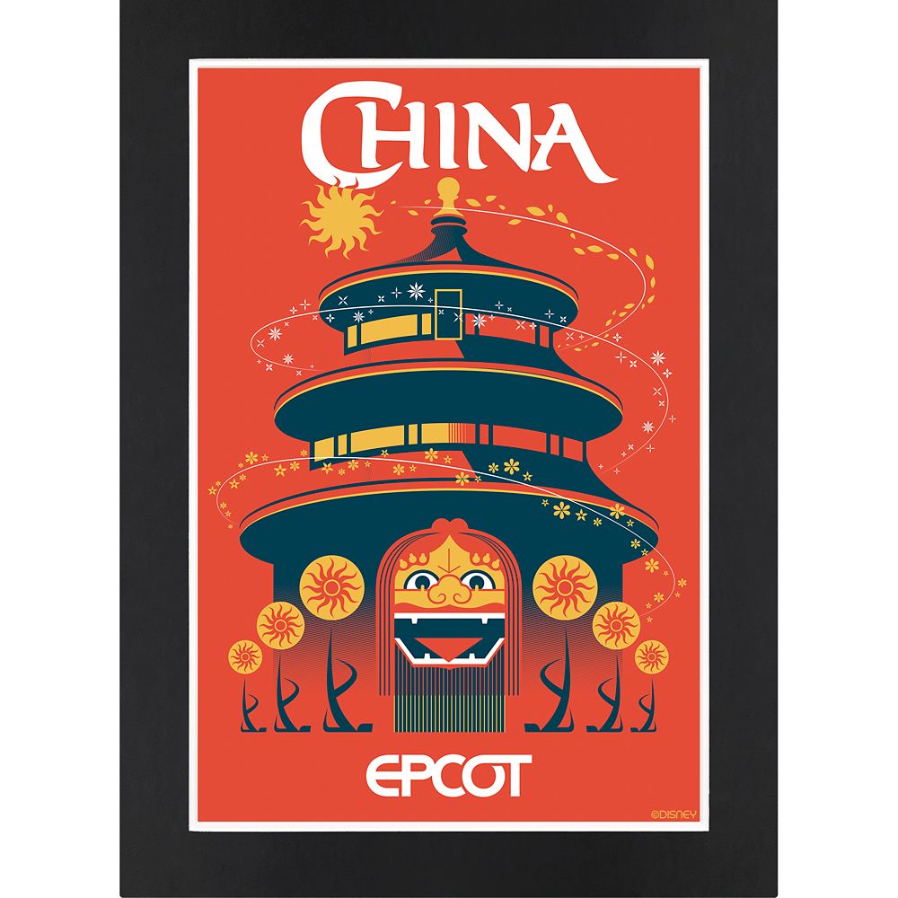 【取寄せ】 ディズニー Disney US公式商品 エプコット マットプリント アート 絵画 インテリア 装飾 紙製 厚紙 [並行輸入品] EPCOT China Pavilion Matted Print グッズ ストア プレゼント ギフト クリスマス 誕生日 人気